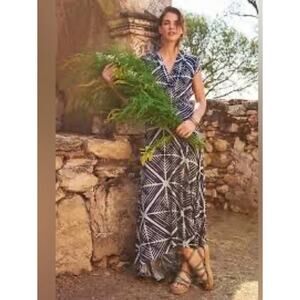 Anthropologie Maeve Desert Star‎ Dress Women's Stretch Maxi Dress Small Navy